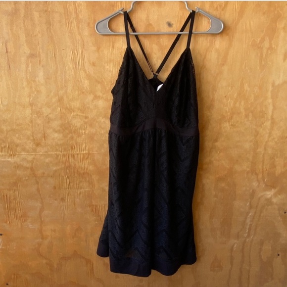 Cacique Intimates & Sleepwear Nwt Cacique Black Lace Chemise Super
